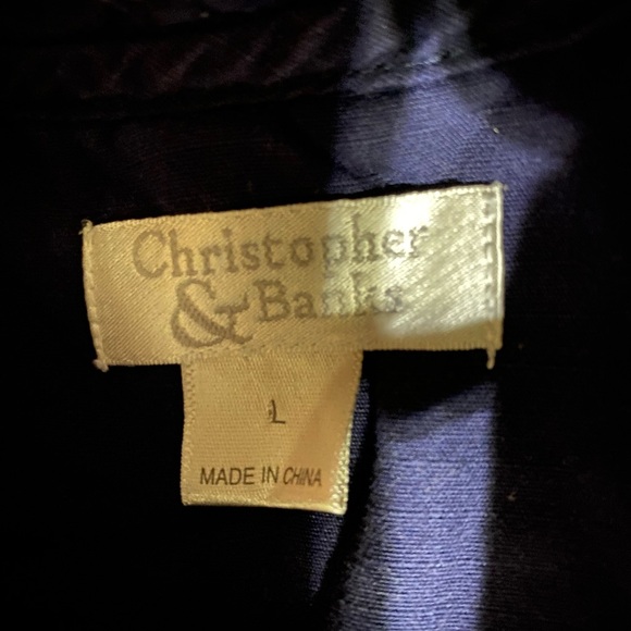 Christopher & Banks Dark Blue Garment - Picture 2 of 2